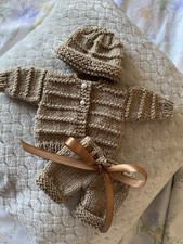 Hand Knitted dolls clothes to fit 10" Ashton Drake, Reborn, Ooak