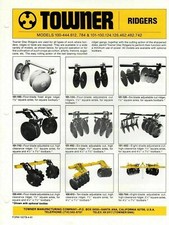 Towner USA Ridgers Brochure Leaflet 1981 3301E