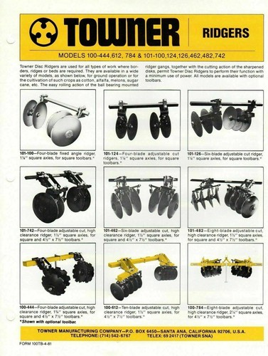 Towner usa ridgers brochure - towner,