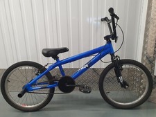 Apollo Chaos BMX Bike Kids Teens 20" Wheels Blue +Stunt Pegs Used Free UK Del 📮