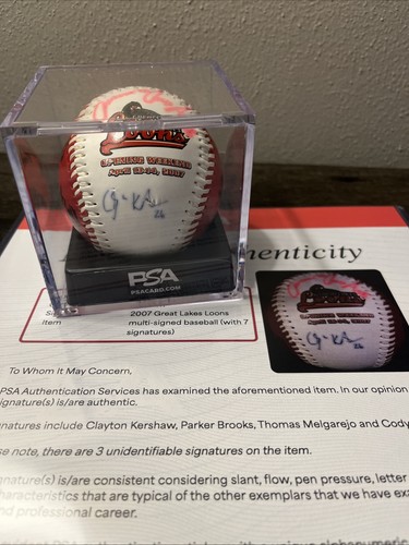Clayton kershaw auto - kershaw, signed