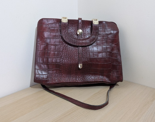 Italian oxblood leather - oxblood,