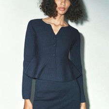 Zara Black Peplum Cardigan