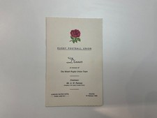 1980 England v Wales Rugby Dinner Menu & Guest list - GRAND SLAM