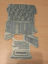 Vintage Newspaper Advert Metal Printing Plate - Rosewood Bedroom