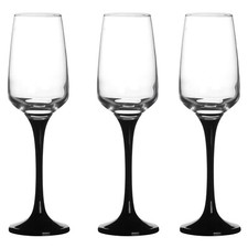 Set of 3 x 230ml Black Stem