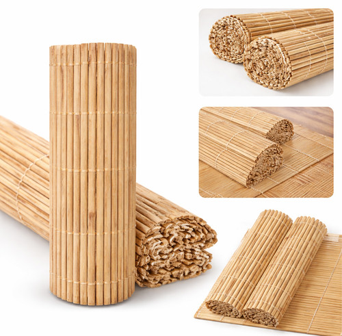 Bamboo slat fence screen roll - bamboo,