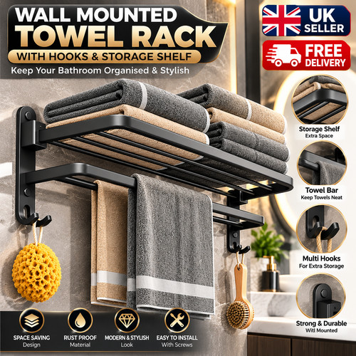 Double tier towel - tier, rail