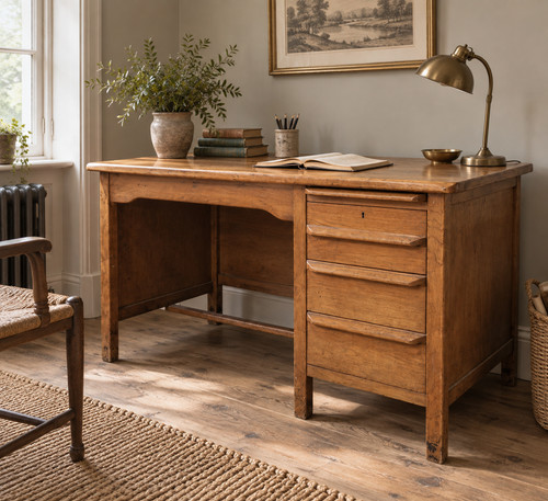 Antique industrial light oak - light,