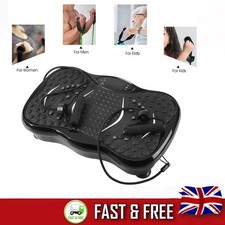 Whole Body Exercise Vibration Platform Plate Fitness Massager Slim Machine Black