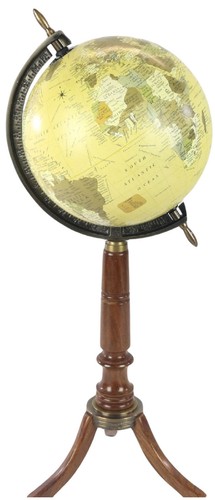 20cm world globe wood - 20cm,