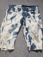  524 Levis Jeans Shorts Bleachers Blue White slim size 30” waist 12 3M