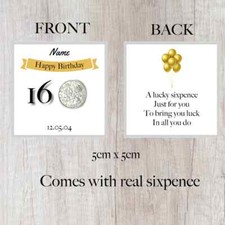 Personalised Lucky Sixpence