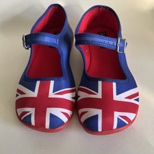Chocolaticas® Union Jack Women's Mary Jane Flats Shoes Uk Size 3 Eu35 35HCD