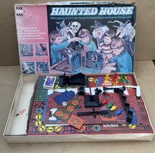 VINTAGE Haunted House Board Game Denys Fisher 1971 Box Poor, Some Parts missing