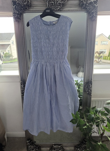Striped cotton line midi - m&s, a-line