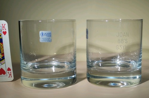 Pair crystal glasses - crystal,