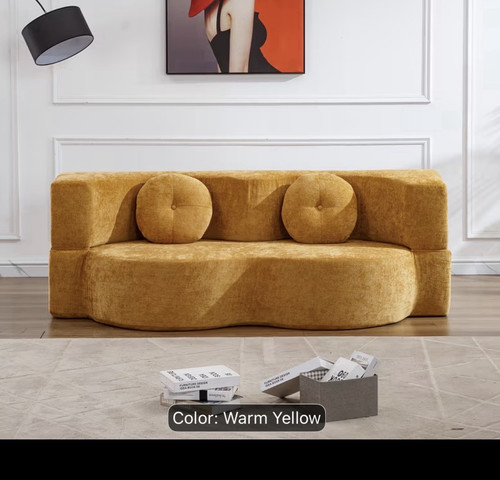 Yellow sofa couch - sofa,