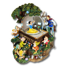 Disney Snow White & Seven Dwarfs Musical Snow Globe | Princess Wakes Rare Boxed