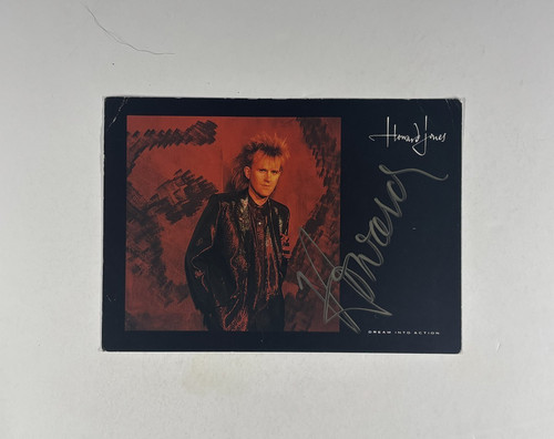Howard jones signed postcard - signed,
