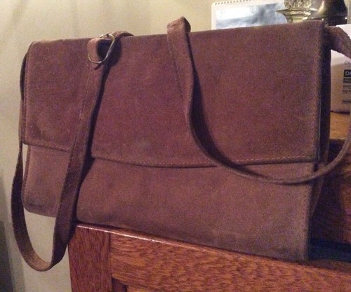 Vintage ladies rust tan suede - vintage,