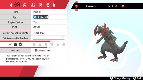 Shiny haxorus for - (6iv),