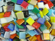 Loose mixed 10mm Iridescent Mosaic Tiles. 100, 400 & 800 pack.