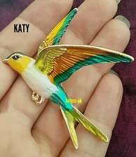 Fab Gold Tone Barn Swallow