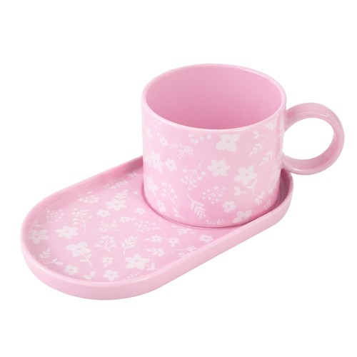Mug large snack saucer - mug, oval
