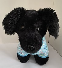 Build bear black white dog - bear, &