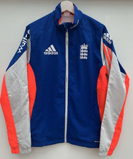 England Cricket Jacket Adidas Full Zip Blue Training Lightweight Mens Small S