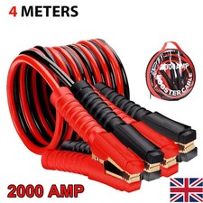 4+4M Heavy Duty Jump Leads 2000AMP Car Van Battery Starter Booster Cables Jumper