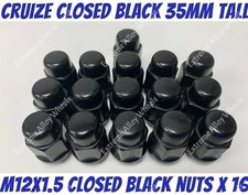 Black Alloy Wheel Nuts x 16