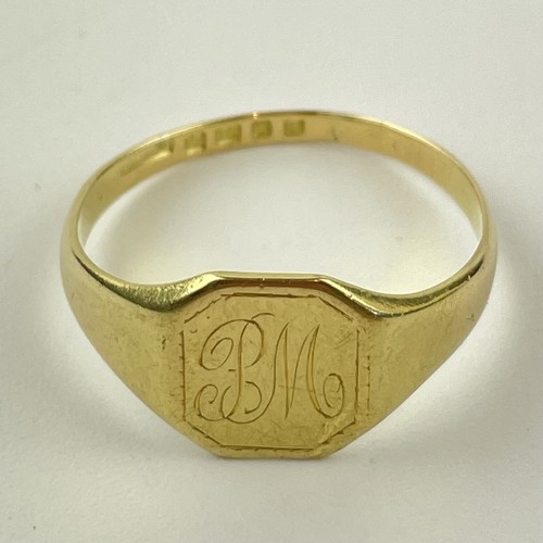 Antique 18ct yellow - yellow, gold