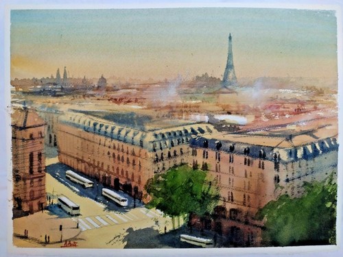 Paris viewed from the rooftop