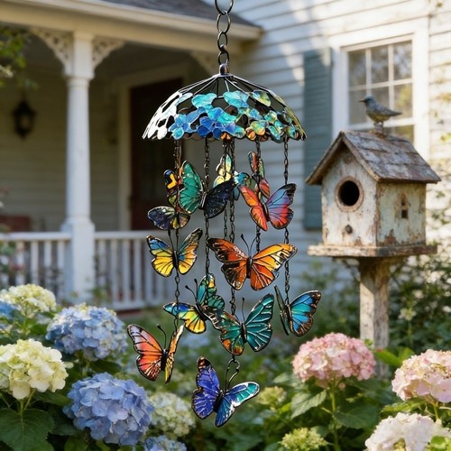 Butterfly wind chime - 2d,