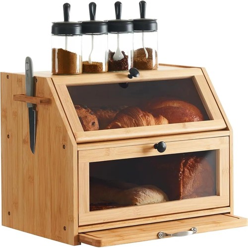 Bamboo bread bin tier - 2,