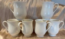 White fine bone china mugs -