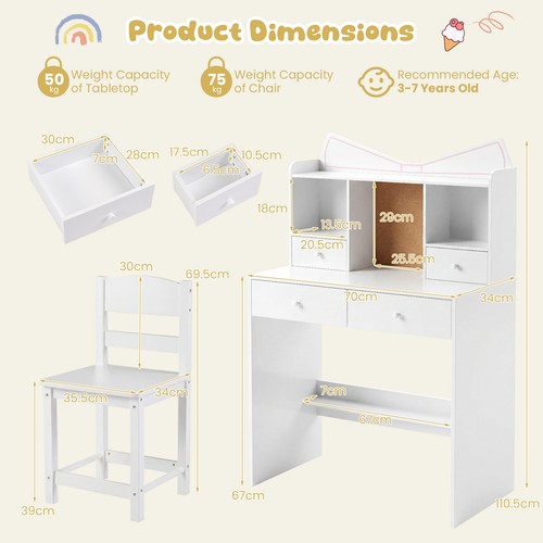 Kids study desk and chair - study,