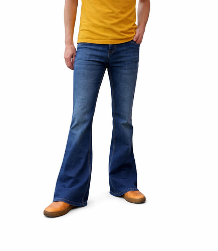 Mens faded stonewash flares - mens,