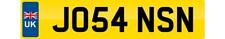 JOHNSON NUMBER PLATE JO54 NSN JONSON JOHANSON PRIVATE REGISTRATION PLATE CAR REG