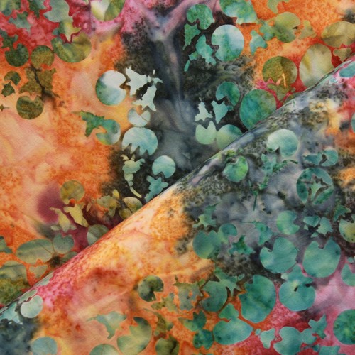 Batik fabric printed berries - printed,