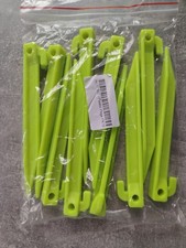 Yellow Plastic Net Pegs and Carry Bag Set 10-Pack for Football Goal Ground Spike