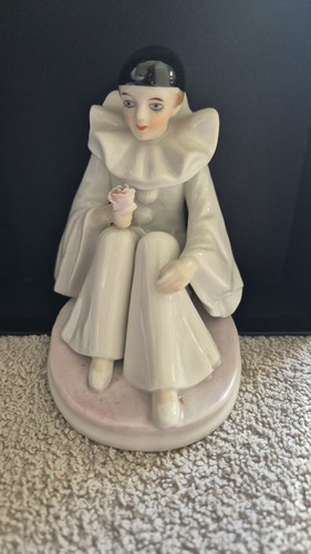 Ceramic figurine pierrot - ceramic,
