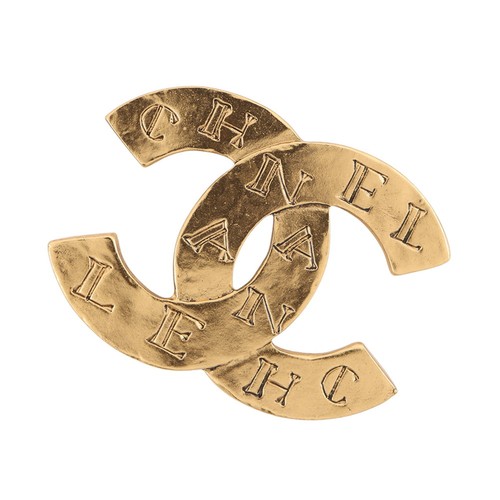 Chanel logo brooch - chanel,