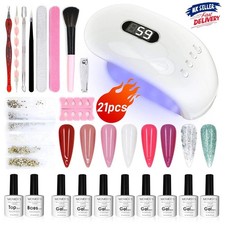 UV Led Nail Lamp Manicure Tool Kit Gel Nail Starter Kit Gel Nail Polish Set with