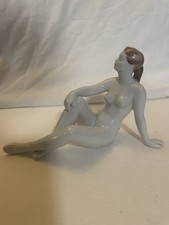 Hollobaza Nude Sculpture Porcelain Figurine Signed
