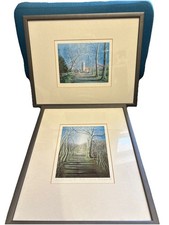  2 Acrylic On Canvas Constable Trail II & III By Val Cansick