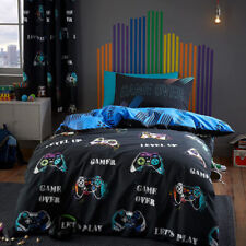 Teenage Gaming Bedding Game Over Duvet Cover Set Black Catherine Lansfield