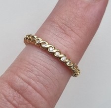 18ct Yellow Gold Hallmarked 0.30ct Diamond Full Eternity Ring 2.7g N Used